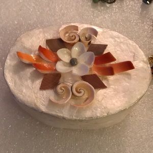 Vintage shell jewelry box